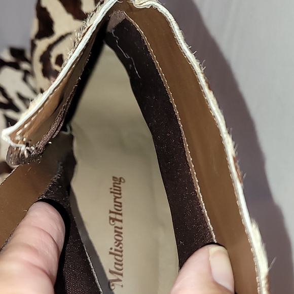 MADISON HARDING LEATHER ANKLE BOOTS - SZ 7 ~ Leopard Print - Picture 10 of 11